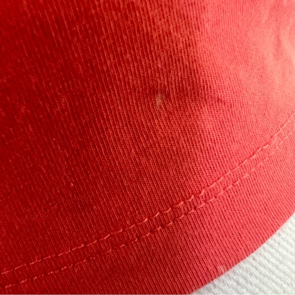 NWT Forever 21 Coral Off Shoulder Bardot Ruched Front Knit 3/4 Sleeve Crop Top - Picture 6 of 7